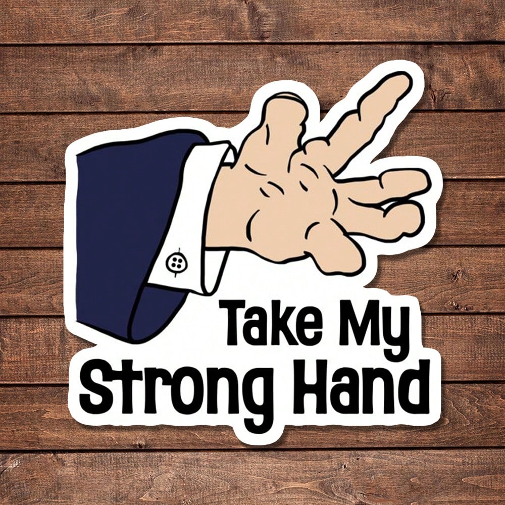 1/2/5pcs Take My Strong Hand Sticker– Perfect For Laptops, Water Bottles, Journals, And Workspaces| Great For Humor Fans, Law Students, And Sarcasm Lovers|Ideal Gift For Friends, Family, And Co-Work