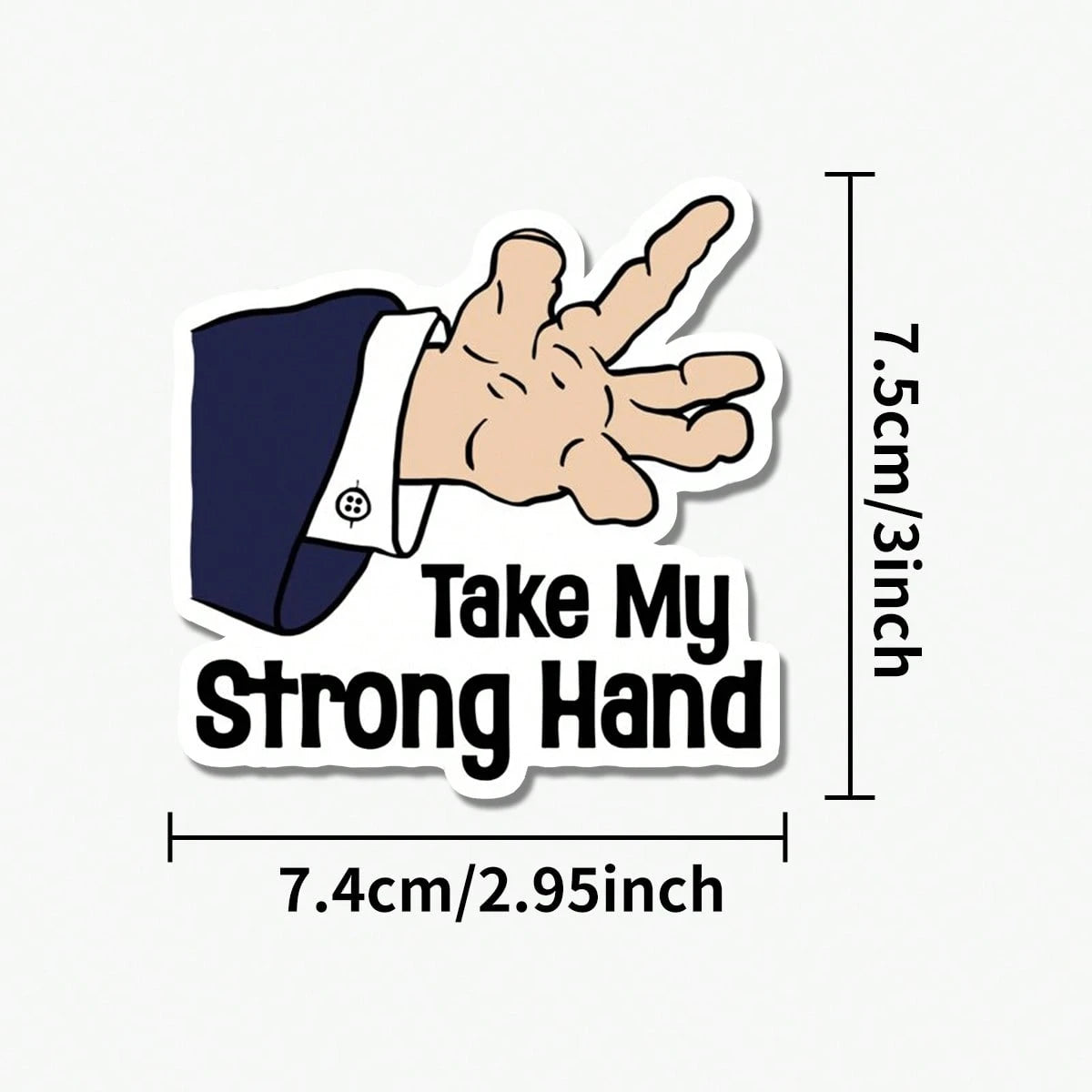 1/2/5pcs Take My Strong Hand Sticker– Perfect For Laptops, Water Bottles, Journals, And Workspaces| Great For Humor Fans, Law Students, And Sarcasm Lovers|Ideal Gift For Friends, Family, And Co-Work
