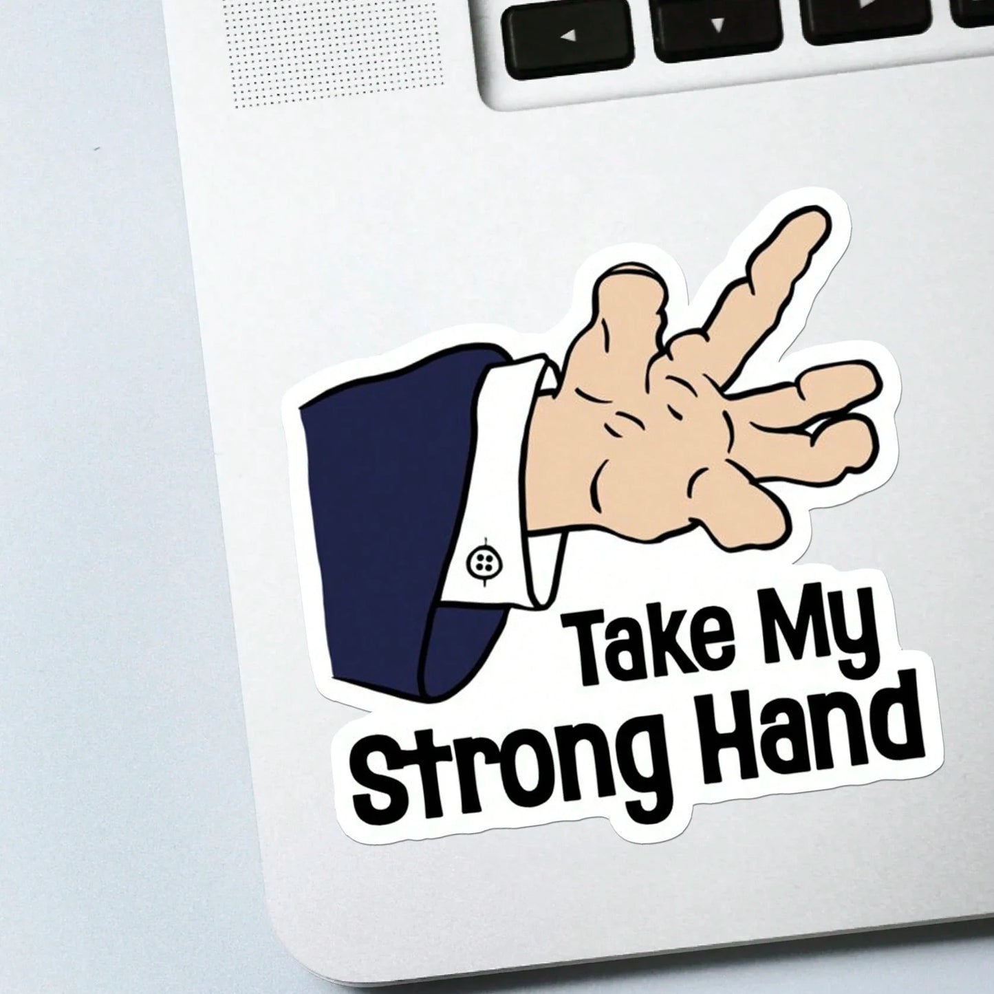 1/2/5pcs Take My Strong Hand Sticker– Perfect For Laptops, Water Bottles, Journals, And Workspaces| Great For Humor Fans, Law Students, And Sarcasm Lovers|Ideal Gift For Friends, Family, And Co-Work