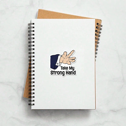 1/2/5pcs Take My Strong Hand Sticker– Perfect For Laptops, Water Bottles, Journals, And Workspaces| Great For Humor Fans, Law Students, And Sarcasm Lovers|Ideal Gift For Friends, Family, And Co-Work