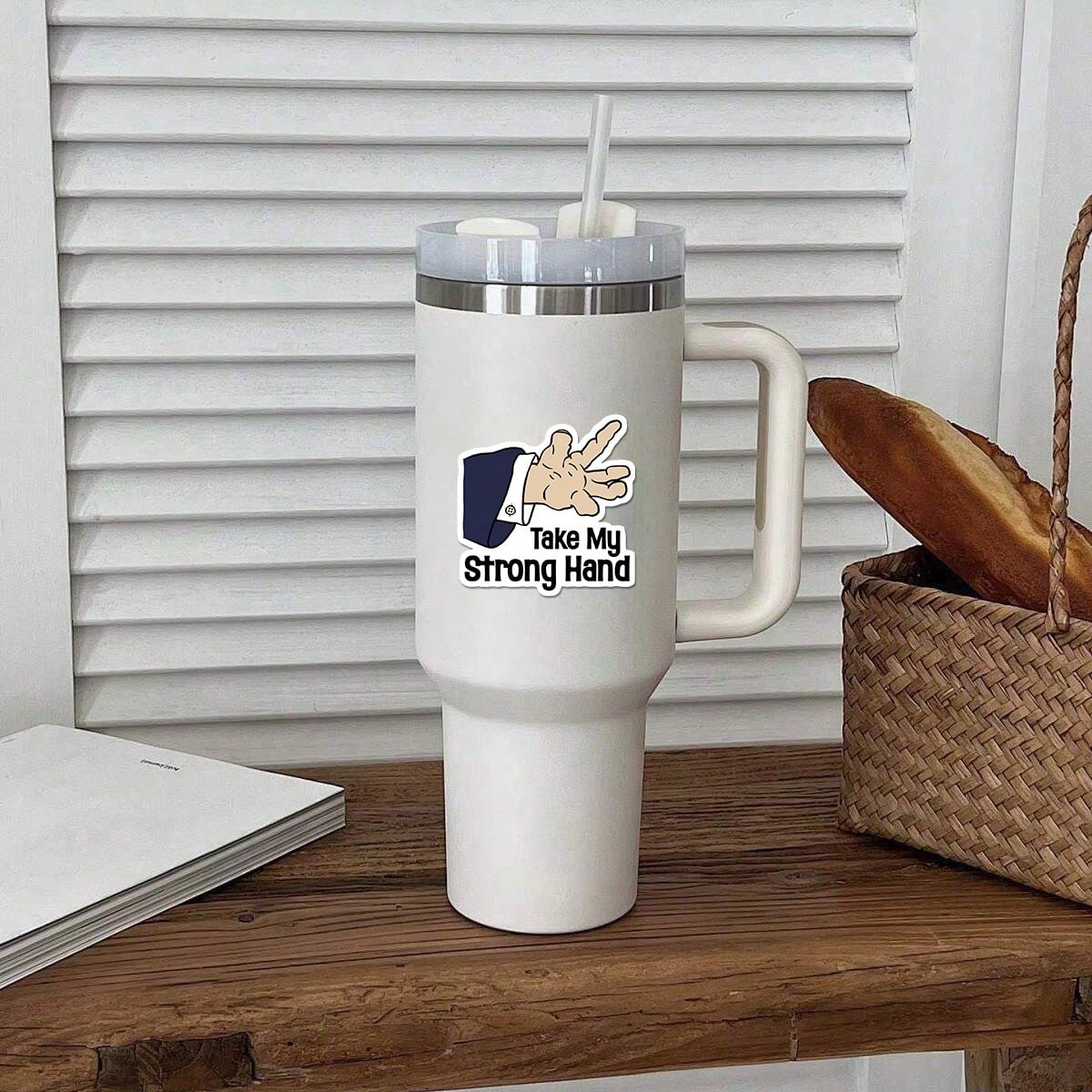 1/2/5pcs Take My Strong Hand Sticker– Perfect For Laptops, Water Bottles, Journals, And Workspaces| Great For Humor Fans, Law Students, And Sarcasm Lovers|Ideal Gift For Friends, Family, And Co-Work