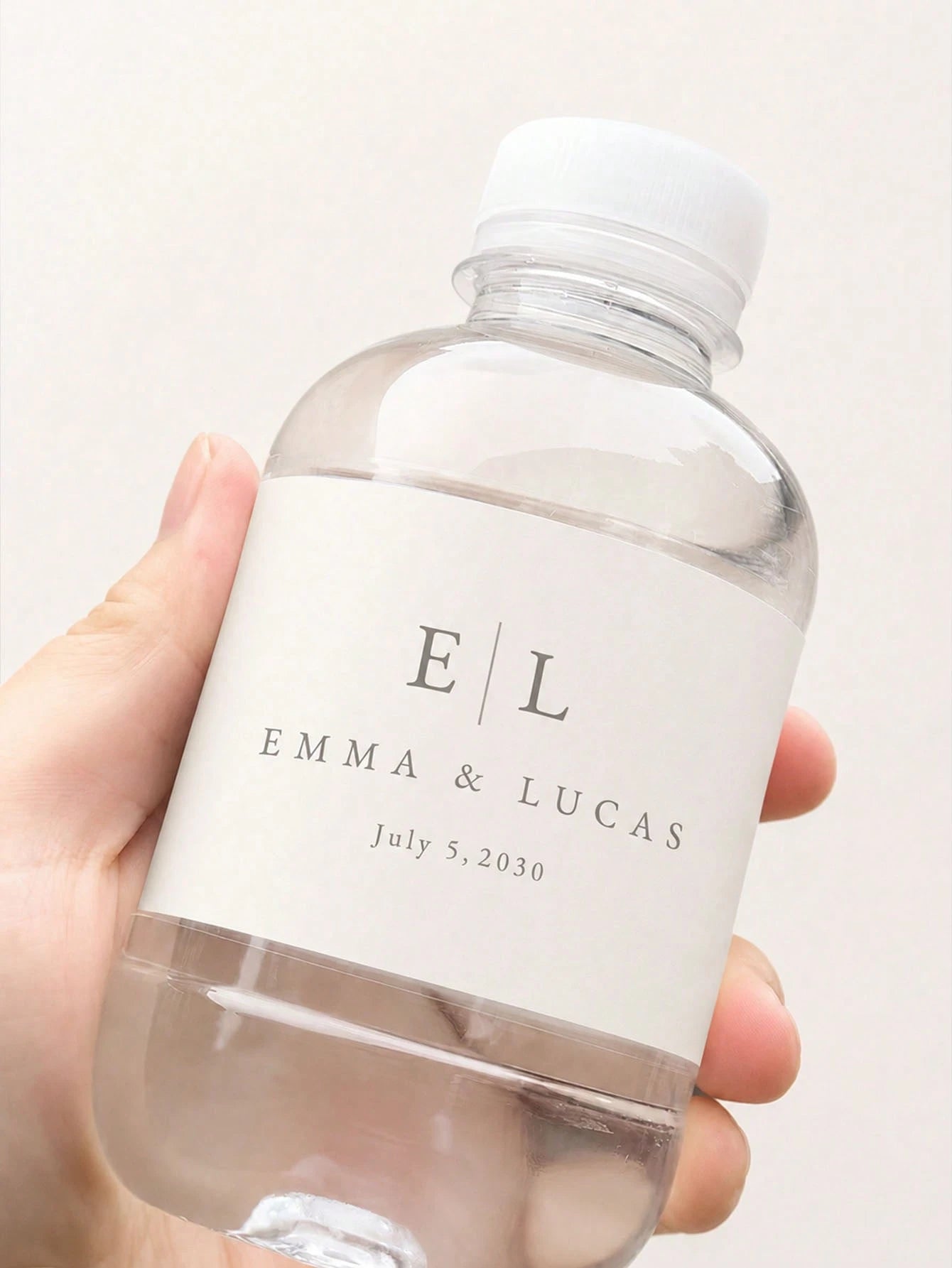 1/20/40pcs Wedding Customized Water Bottle Stickers, Personalized Customizable Text Stickers, PVC Waterproof, Suitable For Wedding, Gathering, Party Decoration, Wine Bottles, Ideal Gift For Groom, Bri