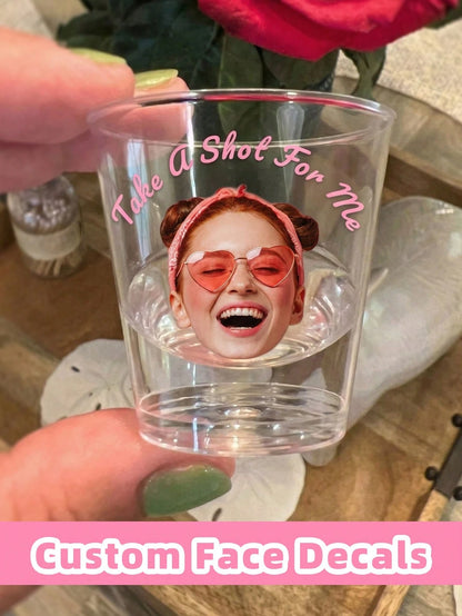 1/28/56pcs Customizable Personalized Face Photo Stickers With Custom Text And Photo Design, Fun Birthday Party Favors, Unique Gifts For Men And Women, Custom Face Party Decor, Individual Party Cup Sti