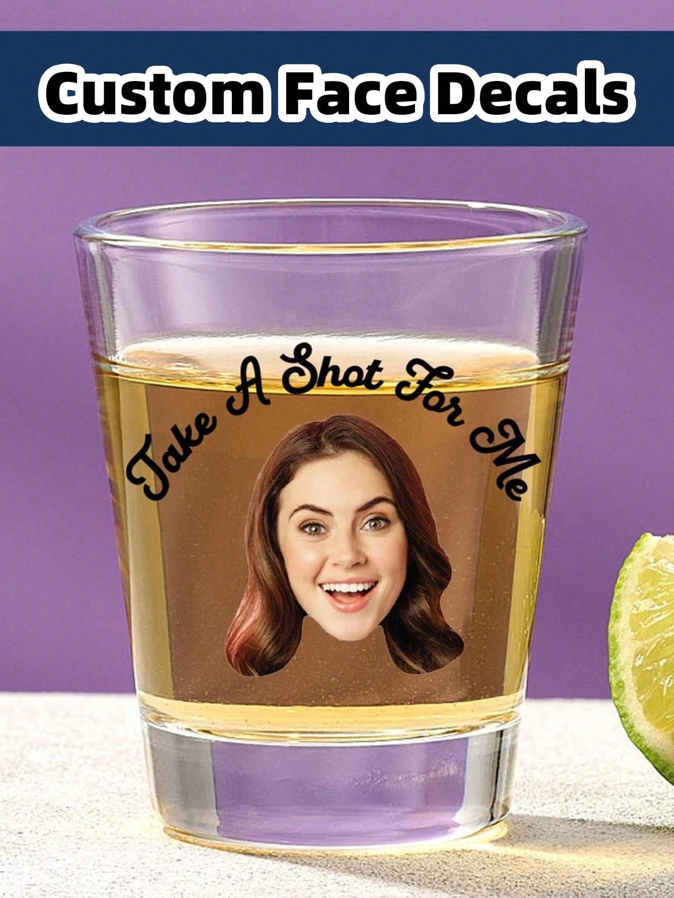 1/28/56pcs Customizable Personalized Face Photo Stickers With Custom Text And Photo Design, Fun Birthday Party Favors, Unique Gifts For Men And Women, Custom Face Party Decor, Individual Party Cup Sti