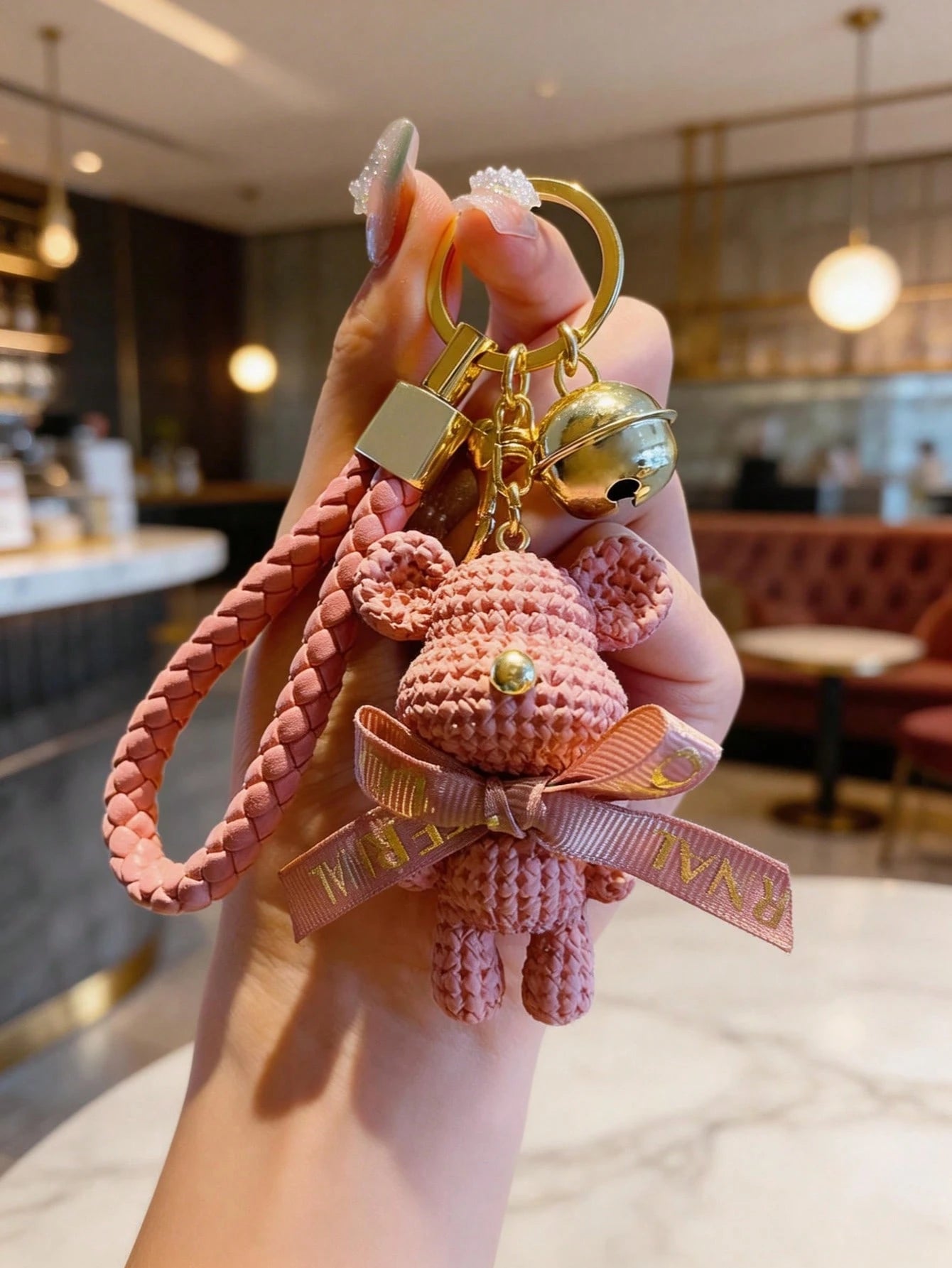 1/2pcs Bear Pendant Keychain, Mechanical Bear Key Ring, Unisex, Cartoon Fashion Creative Key Ring, Suitable For Car, Bag Decoration, Gift