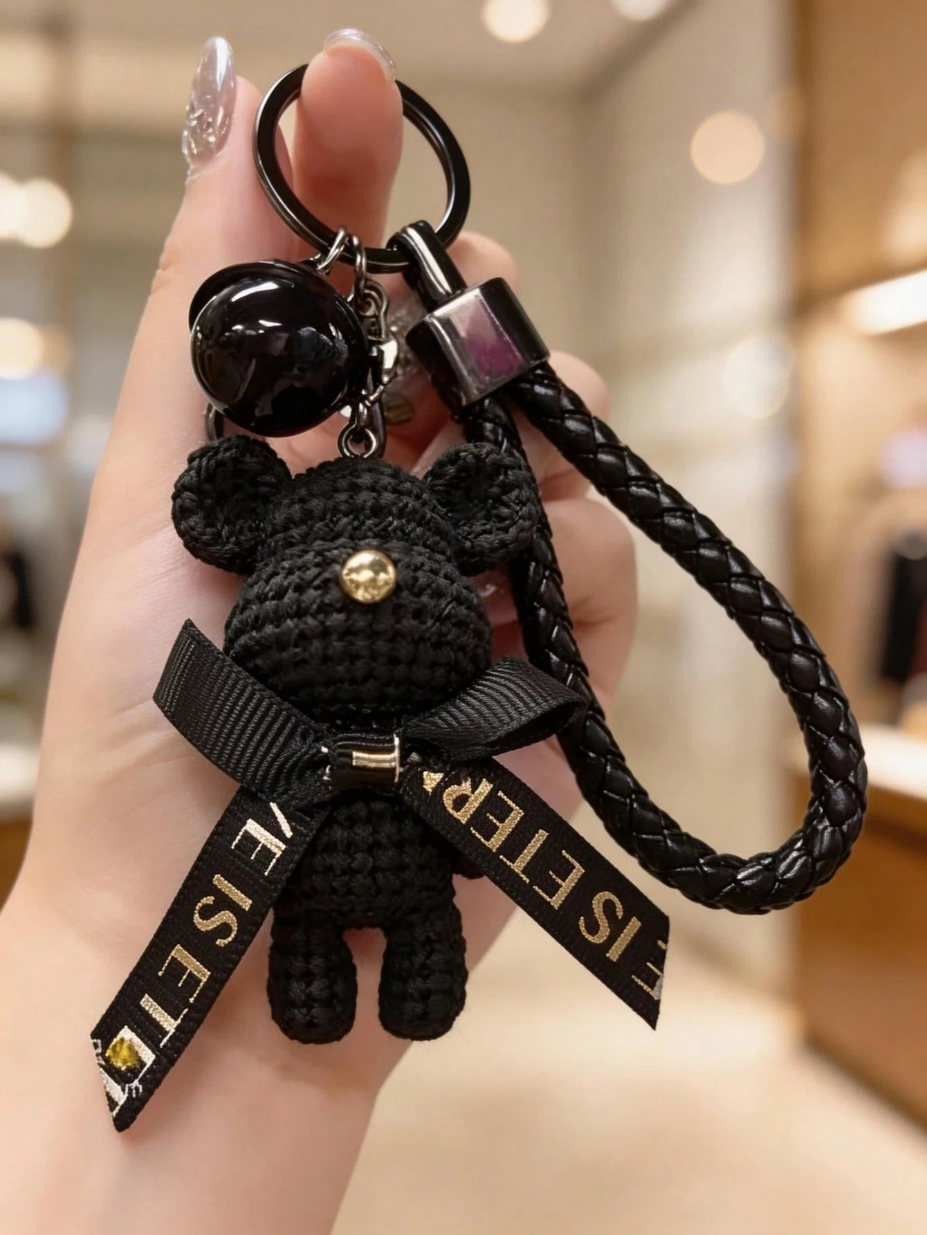 1/2pcs Bear Pendant Keychain, Mechanical Bear Key Ring, Unisex, Cartoon Fashion Creative Key Ring, Suitable For Car, Bag Decoration, Gift