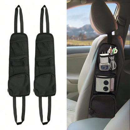 1/2pcs Car Seat Storage Bag, Automotive Seat Side Organizer Pocket, Multi-Pocket Mesh Pouch For Phone, Wallet, Glasses, Fit For Sedan, SUV, Truck, Women Car Accessories