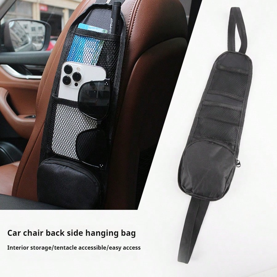 1/2pcs Car Seat Storage Bag, Automotive Seat Side Organizer Pocket, Multi-Pocket Mesh Pouch For Phone, Wallet, Glasses, Fit For Sedan, SUV, Truck, Women Car Accessories