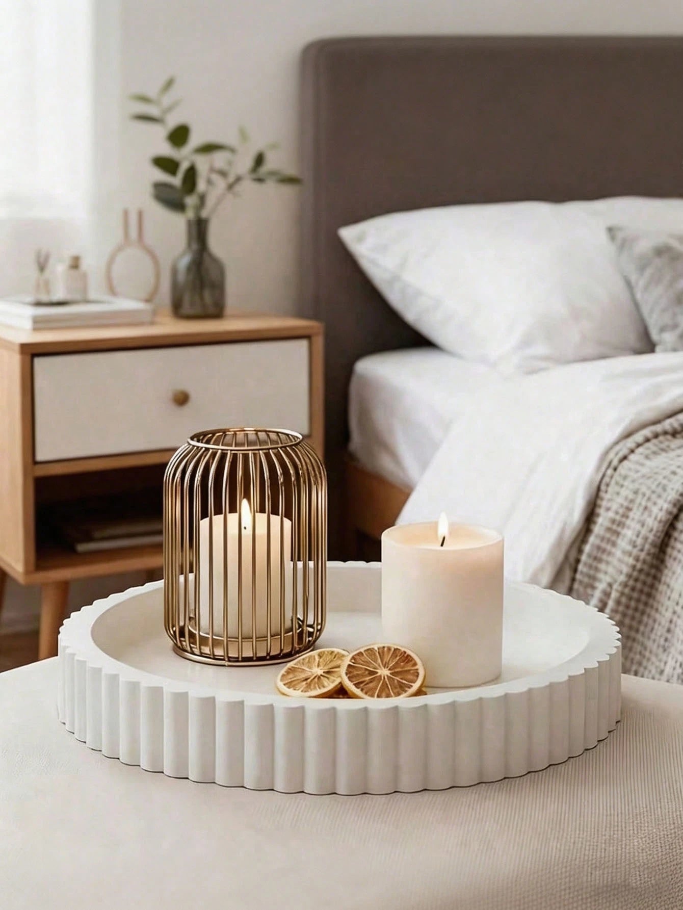 1/2pcs Round Vanity Storage Tray, Countertop Soap Dispenser Tray, Bathroom Countertop Tray, Hand Soap Shampoo Perfume Storage Tray, Jewelry Display Tray, For Daily Accessories And Decor Storage Tray