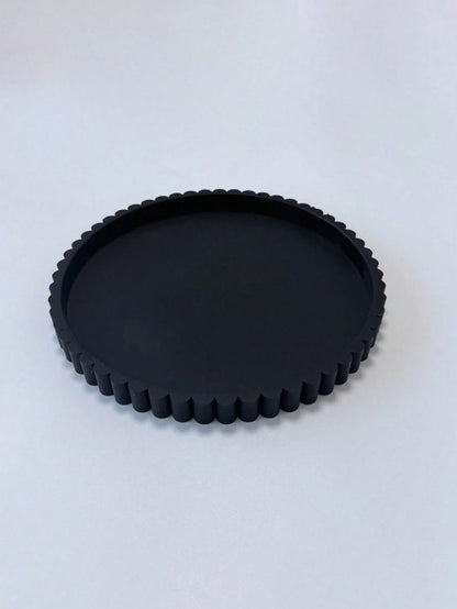 1/2pcs Round Vanity Storage Tray, Countertop Soap Dispenser Tray, Bathroom Countertop Tray, Hand Soap Shampoo Perfume Storage Tray, Jewelry Display Tray, For Daily Accessories And Decor Storage Tray