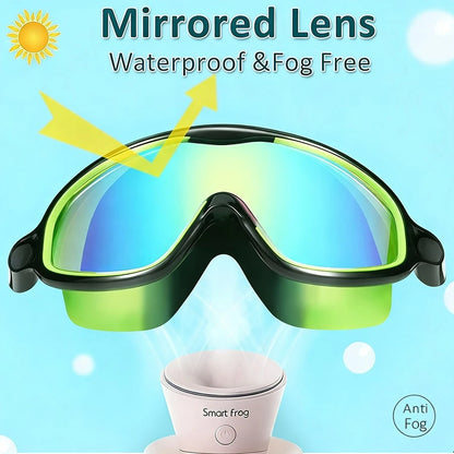 1/3pcs Kids Swimming Goggles, Anti-Fog Wide Vision Leakproof Swim Goggles (For 3-15 Years Old), Includes Ear Plugs & Nose Clip, Back To School