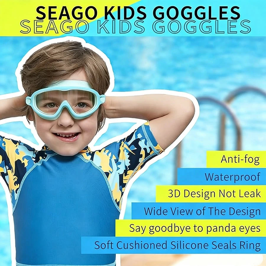1/3pcs Kids Swimming Goggles, Anti-Fog Wide Vision Leakproof Swim Goggles (For 3-15 Years Old), Includes Ear Plugs & Nose Clip, Back To School