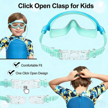 1/3pcs Kids Swimming Goggles, Anti-Fog Wide Vision Leakproof Swim Goggles (For 3-15 Years Old), Includes Ear Plugs & Nose Clip, Back To School