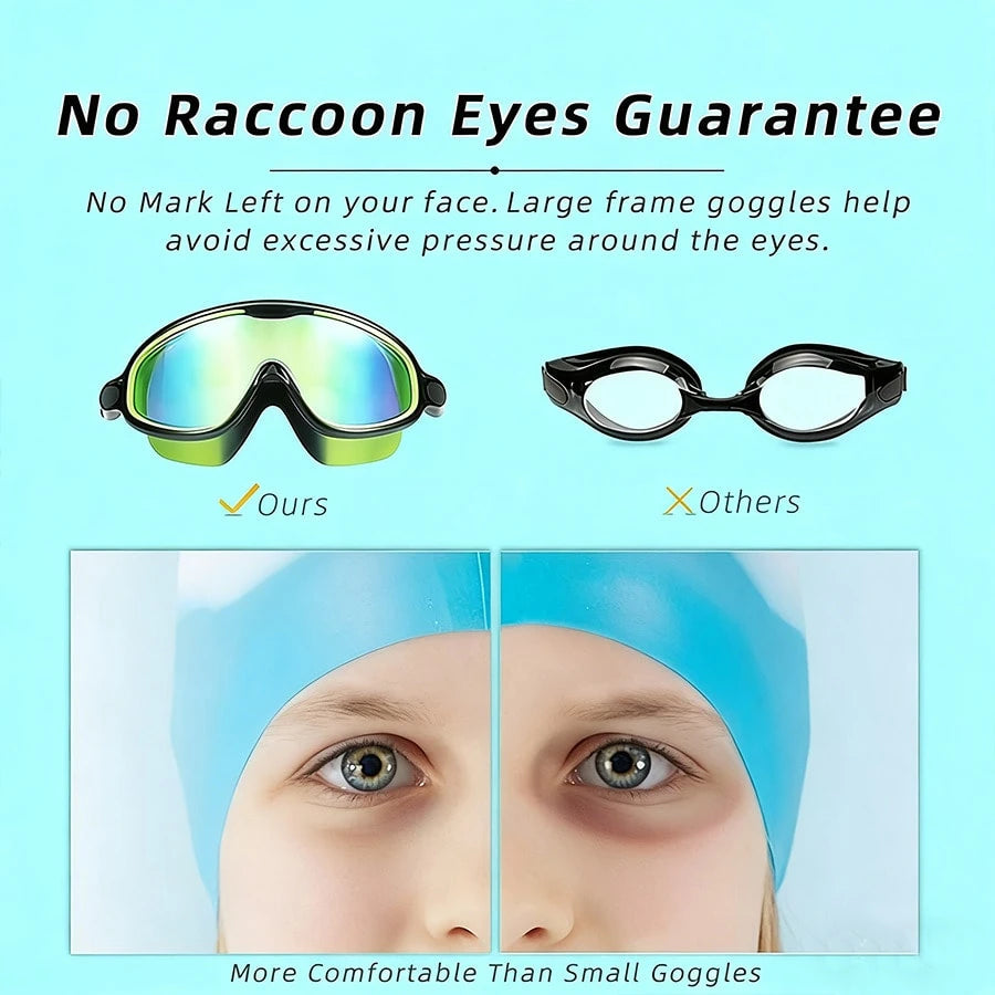 1/3pcs Kids Swimming Goggles, Anti-Fog Wide Vision Leakproof Swim Goggles (For 3-15 Years Old), Includes Ear Plugs & Nose Clip, Back To School
