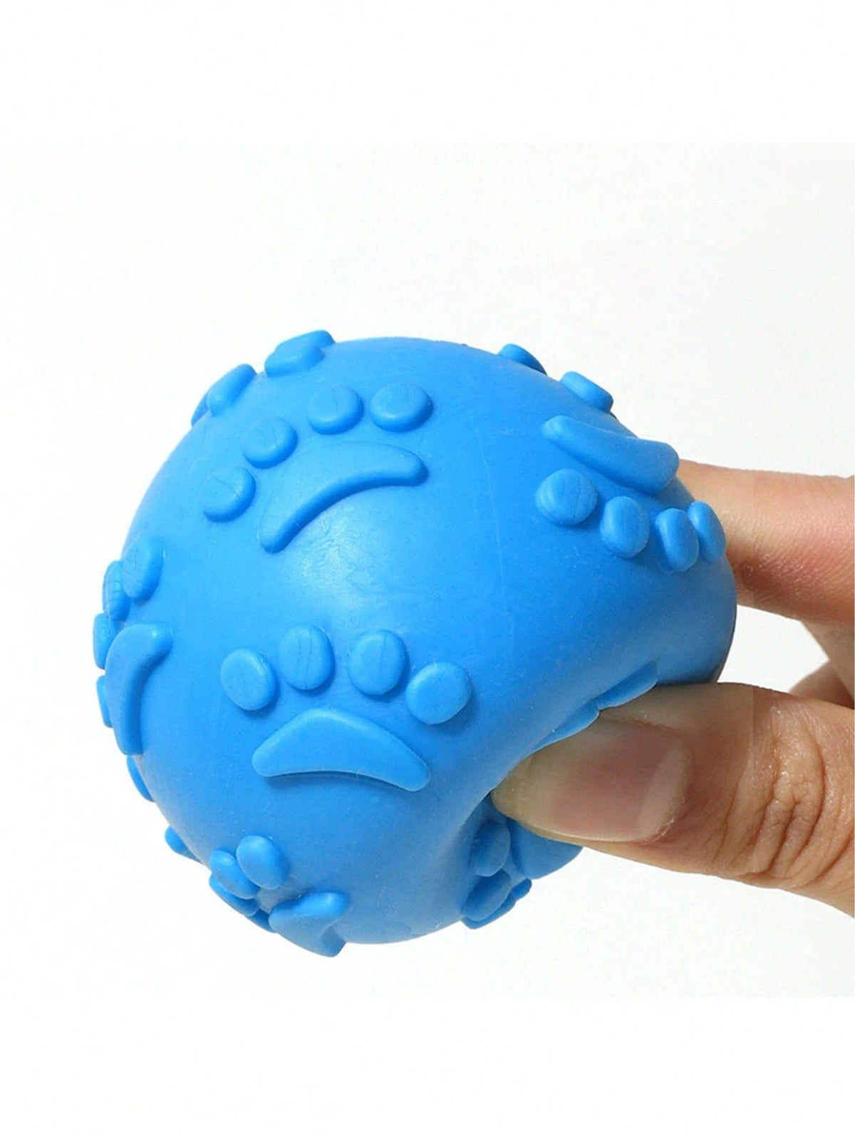 1/3pcs Natural Latex Rubber Squeaky Ball Dog Toys- (Paw Shaped) Suitable For Small To Medium Dogs & Puppies| Durable, Cute Puppy Paw Design, For Playing, Fetching, Chewing| Relieve Separation Anxie