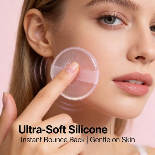 1/3pcs Silicone Makeup Tools, Foundation Puff, Concealer Puff And Brush, Elastic, Easy To Clean, Perfect For Beginners, Especially For Oil Control In Summer. Essential For Makeup Lovers