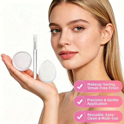 1/3pcs Silicone Makeup Tools, Foundation Puff, Concealer Puff And Brush, Elastic, Easy To Clean, Perfect For Beginners, Especially For Oil Control In Summer. Essential For Makeup Lovers