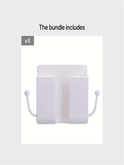 1/3pcs Wall Mounted Mobile Phone Stand, Plastic Charging Holder, Remote Control Holder, Jewelry Key Storage Rack (Multiple Colors) For Household