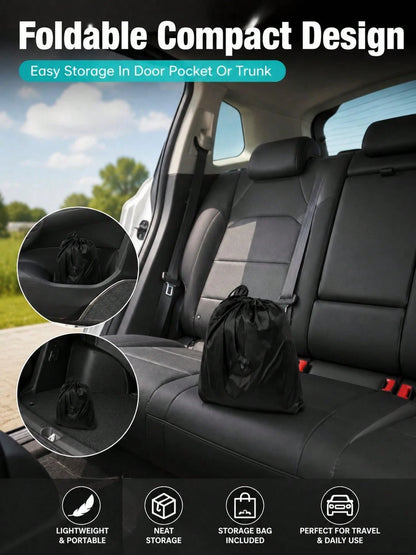 1/4pcs Ull Car Privacy Partition Curtain + Side Window Curtain Set, 95% Blackout UV Protection Rear Seat Partition Curtain, Easy Install Black Sunshade Vehicle Privacy Window Curtain Set