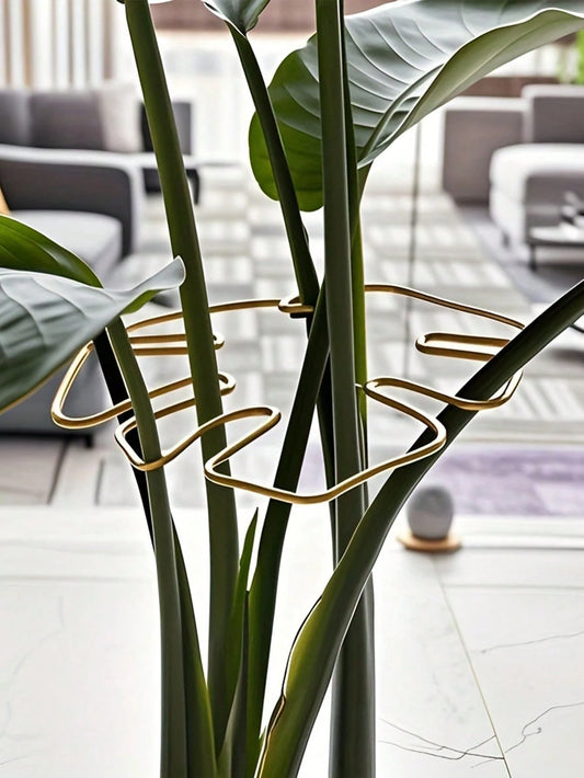 1/5pcs Durable Turtle Shell Bamboo Trellis & Support System- Metal Climbing Plant Trainer With Bamboo Handle Kit, Ideal For Healthy, & Aesthetic Plant Growth Support, Plant Support Structure| Climbi
