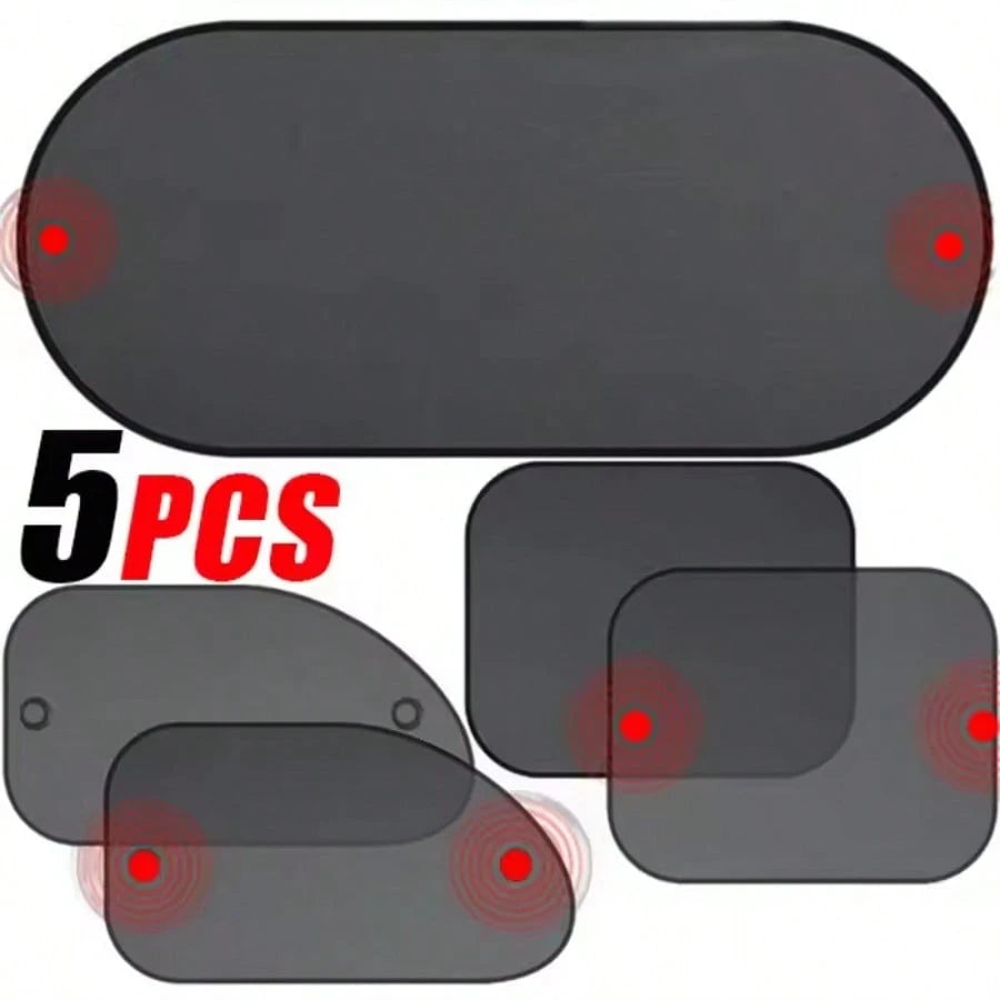1-5Pcs Universal Car Sunshades Cover Foldable Auto Side Window Rear Windscreen Mesh Sunshade Cover Car Windshield Rear Cover Car Rear Glass Shade