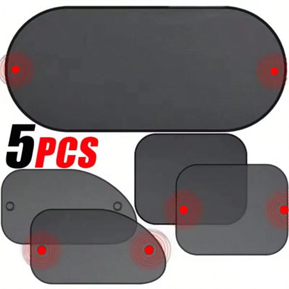 1-5Pcs Universal Car Sunshades Cover Foldable Auto Side Window Rear Windscreen Mesh Sunshade Cover Car Windshield Rear Cover Car Rear Glass Shade