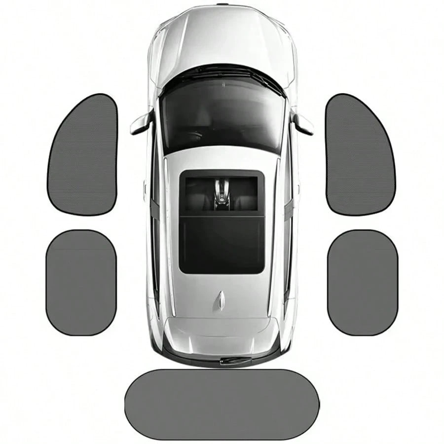 1-5Pcs Universal Car Sunshades Cover Foldable Auto Side Window Rear Windscreen Mesh Sunshade Cover Car Windshield Rear Cover Car Rear Glass Shade