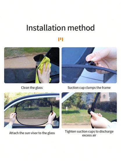 1-5Pcs Universal Car Sunshades Cover Foldable Auto Side Window Rear Windscreen Mesh Sunshade Cover Car Windshield Rear Cover Car Rear Glass Shade