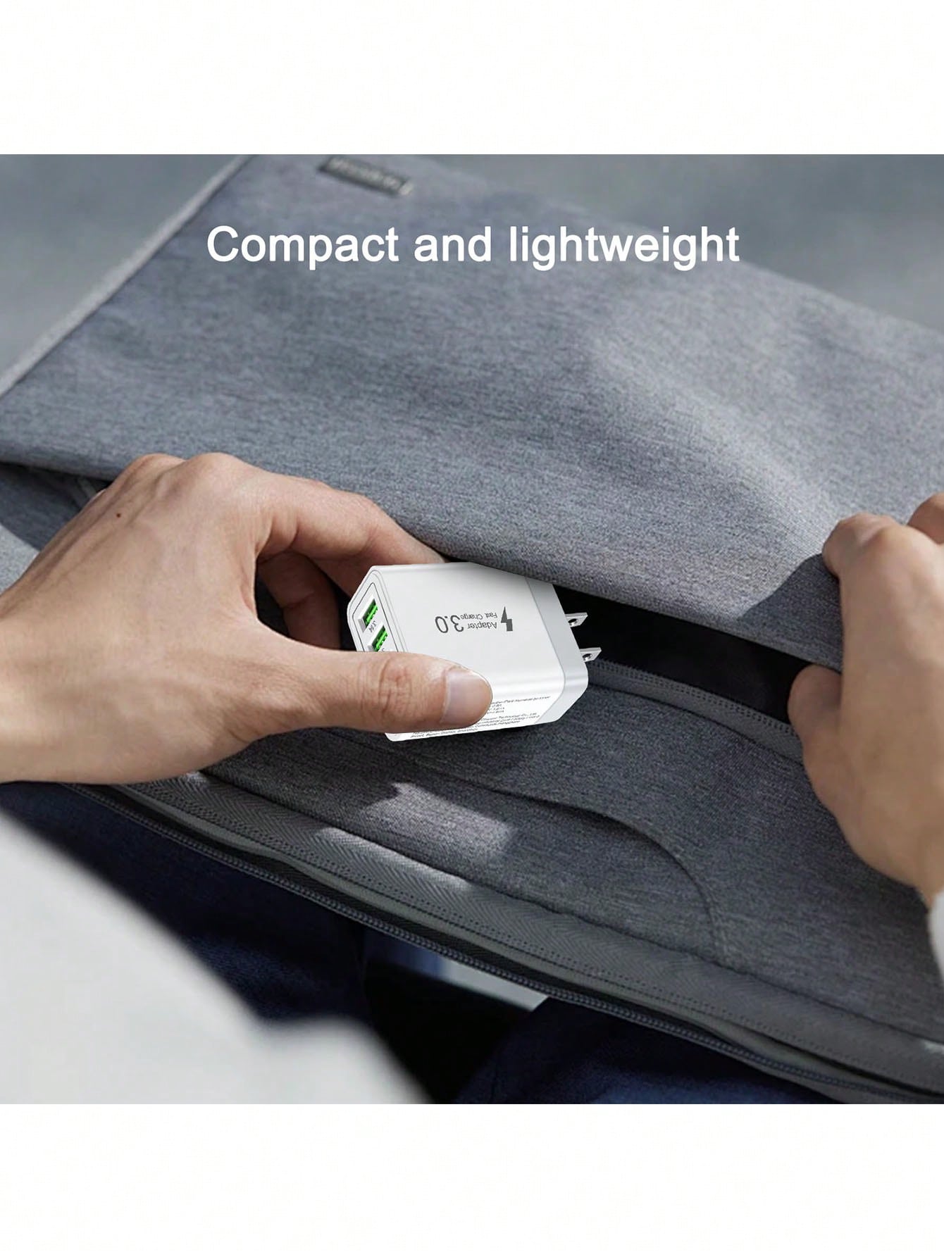 1 Charger, Fast Charger 4 Ports [1xUSB-C+3xUSB-A]| PD3.0 And QC3.0 20W Smart Charging, Supports Multiple Devices To Meet Home Charging Needs, And Office Desktop Mobile Phone Charger Multi-Port Versio