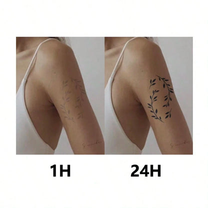1 Kit " Spiral Sun" New Technology Tattoo Sticker, Semi-Permanent, Boho, Bold, Y2K, Temporary Tattoo, Fake Tattoo, Waterproof & Long-Lasting Realistic Design, Plant-Based Formula, InkDance, Ink Dance