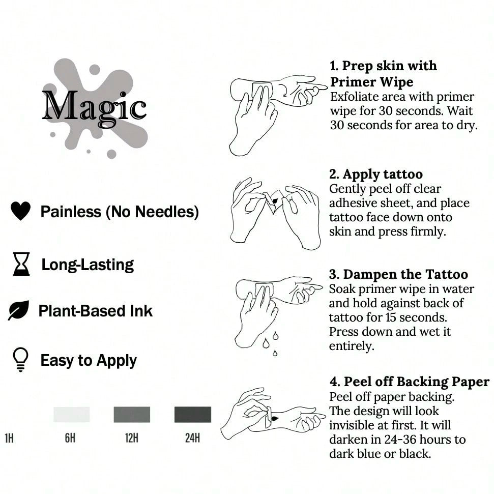 1 Kit " Spiral Sun" New Technology Tattoo Sticker, Semi-Permanent, Boho, Bold, Y2K, Temporary Tattoo, Fake Tattoo, Waterproof & Long-Lasting Realistic Design, Plant-Based Formula, InkDance, Ink Dance
