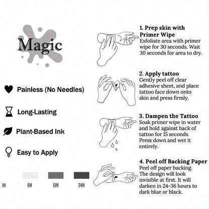 1 Kit " Spiral Sun" New Technology Tattoo Sticker, Semi-Permanent, Boho, Bold, Y2K, Temporary Tattoo, Fake Tattoo, Waterproof & Long-Lasting Realistic Design, Plant-Based Formula, InkDance, Ink Dance