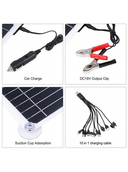 1 Pack Waterproof Solar Panel Battery Charger, 600 Watts Solar Panel Kit 100A 12V Battery Charger With Controller Caravan Boat