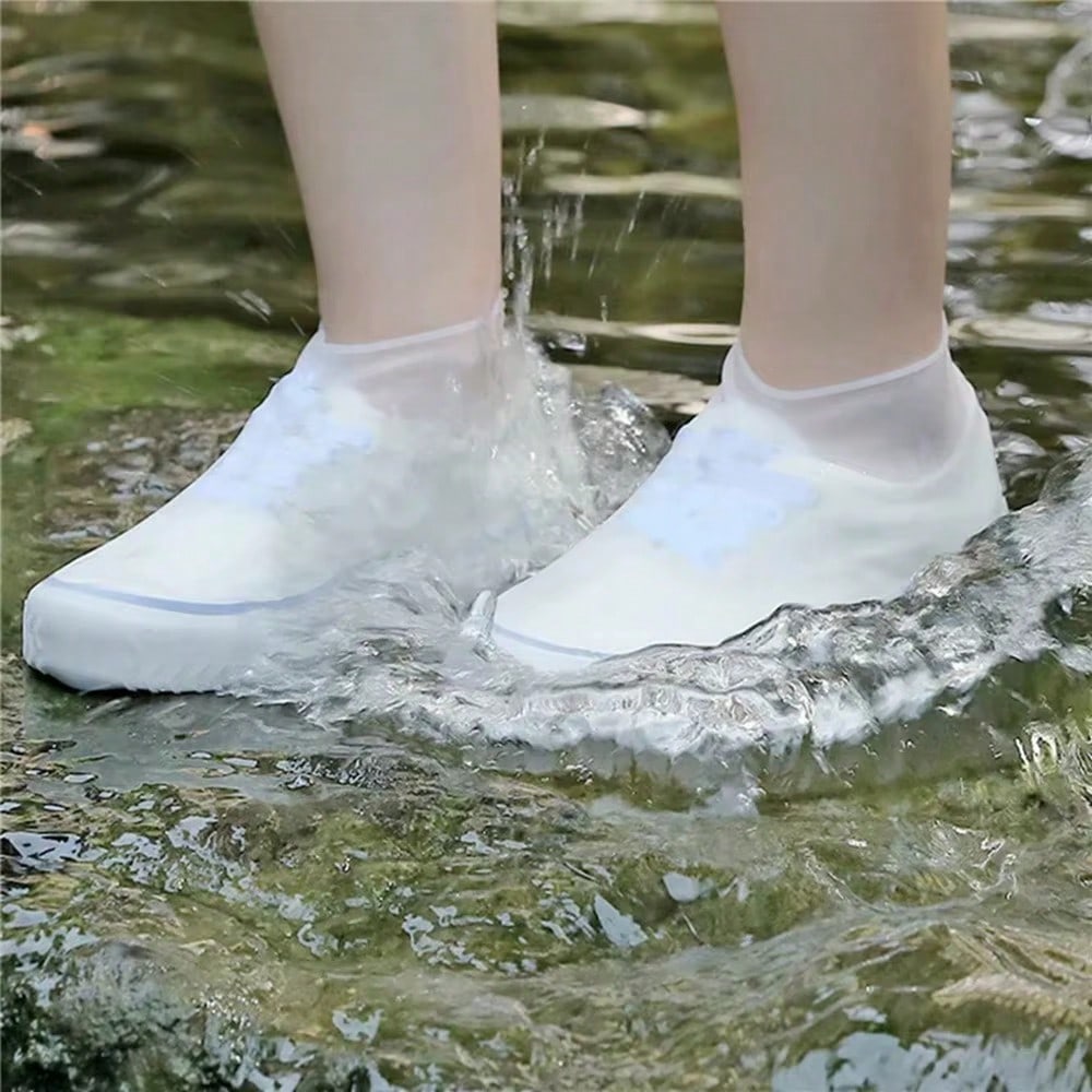 1 Pair/3 Pairs Thin Silicone Shoe Covers, Waterproof, Unisex, Convenient For Outdoor Wear, Ideal For Rainy Days, Lightweight