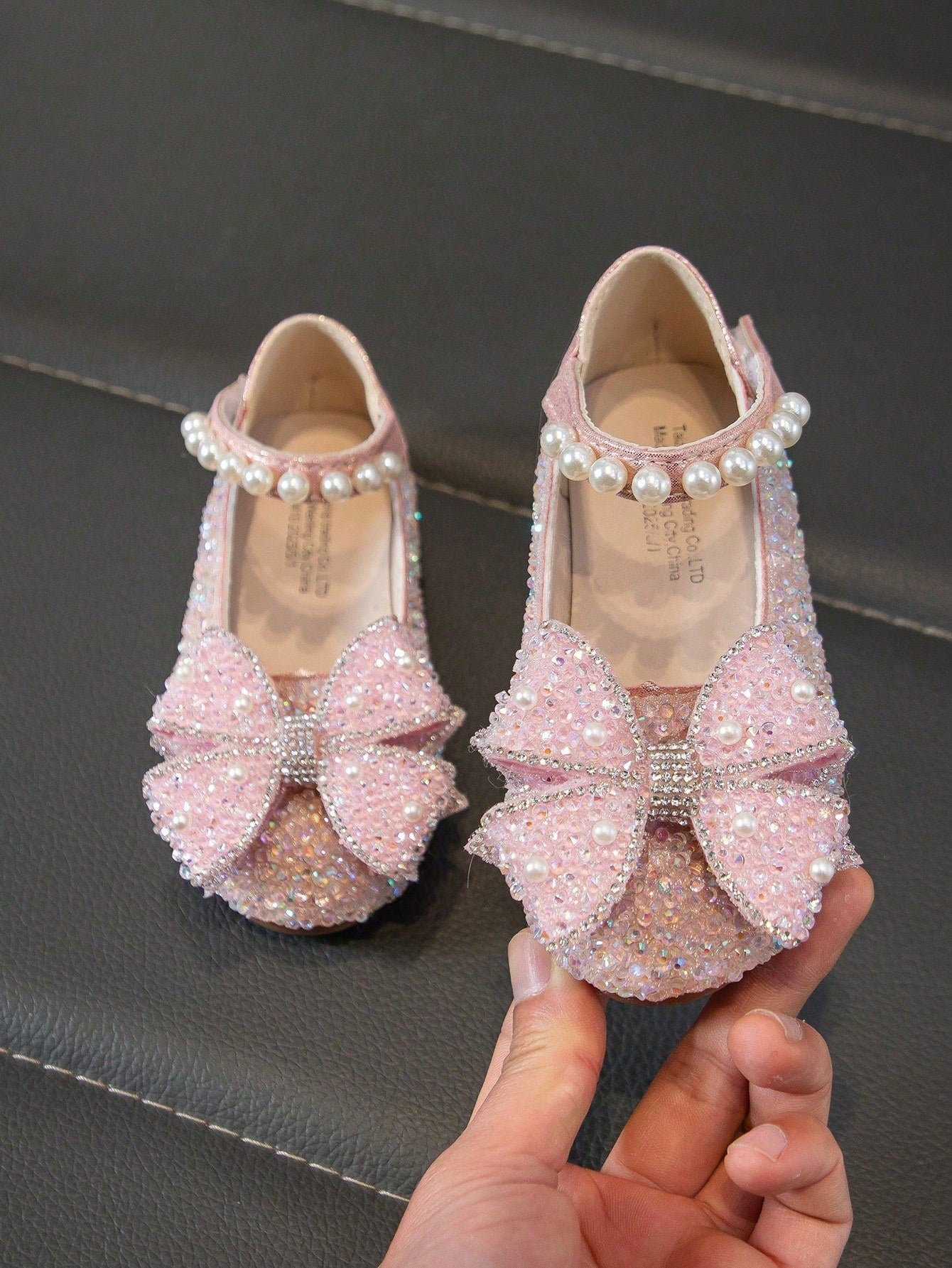 1 Pair Baby Flat Shoes, Girls Princess Shoes With Rhinestones, Spring/Autumn Toddler Shoes