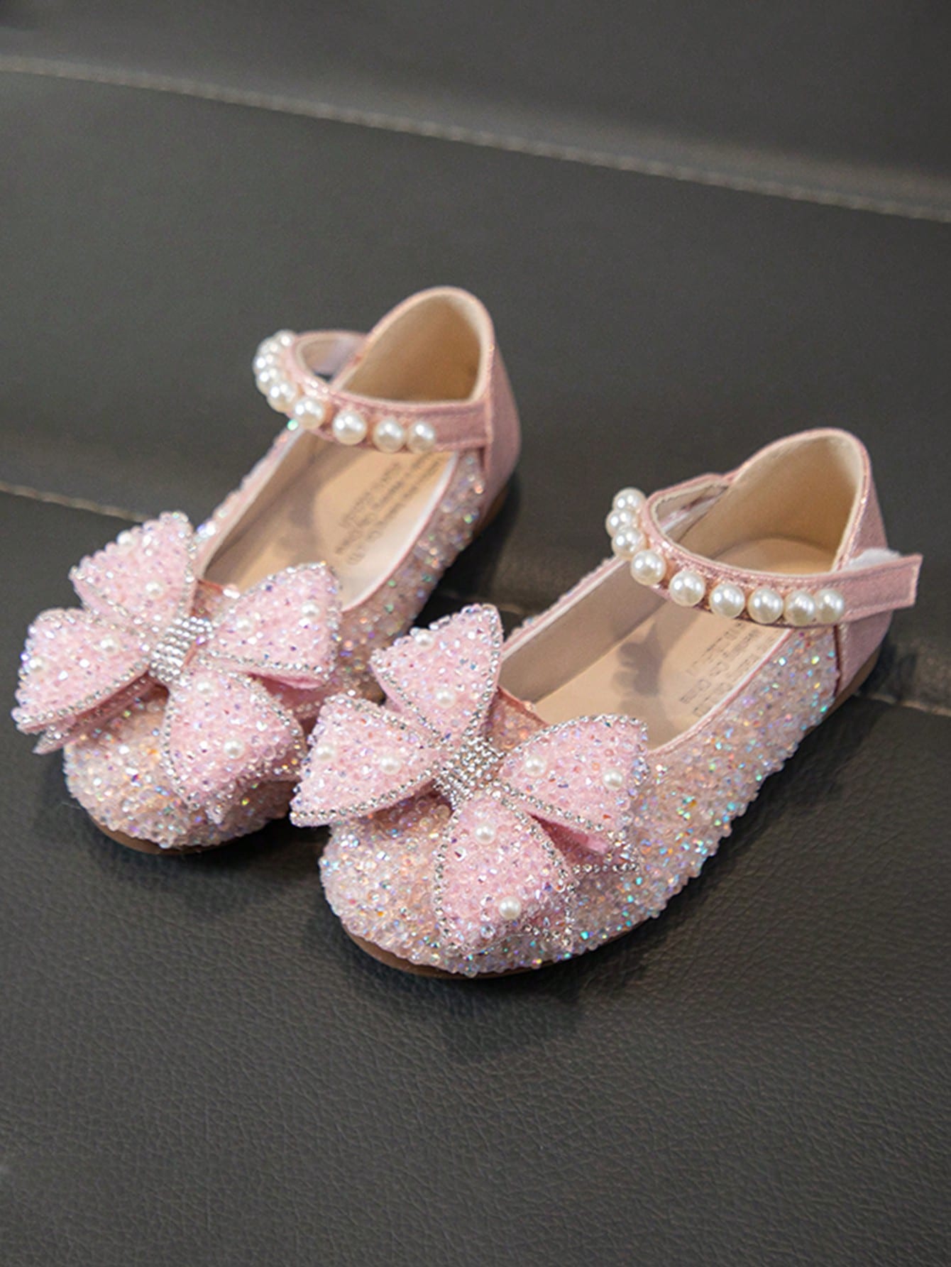 1 Pair Baby Flat Shoes, Girls Princess Shoes With Rhinestones, Spring/Autumn Toddler Shoes