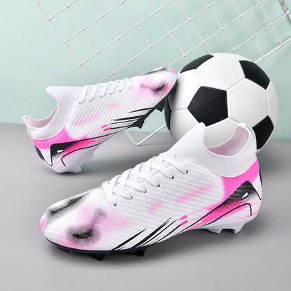 1 Pair Football/Soccer Shoes, Outdoor Sports Shoes For Men, TF Studs, Student & Adult Sizes, Suitable For Artificial Turf & Natural Grass, AG Long Studs, Non-Slip, Comfortable Soccer Shoes, Professio