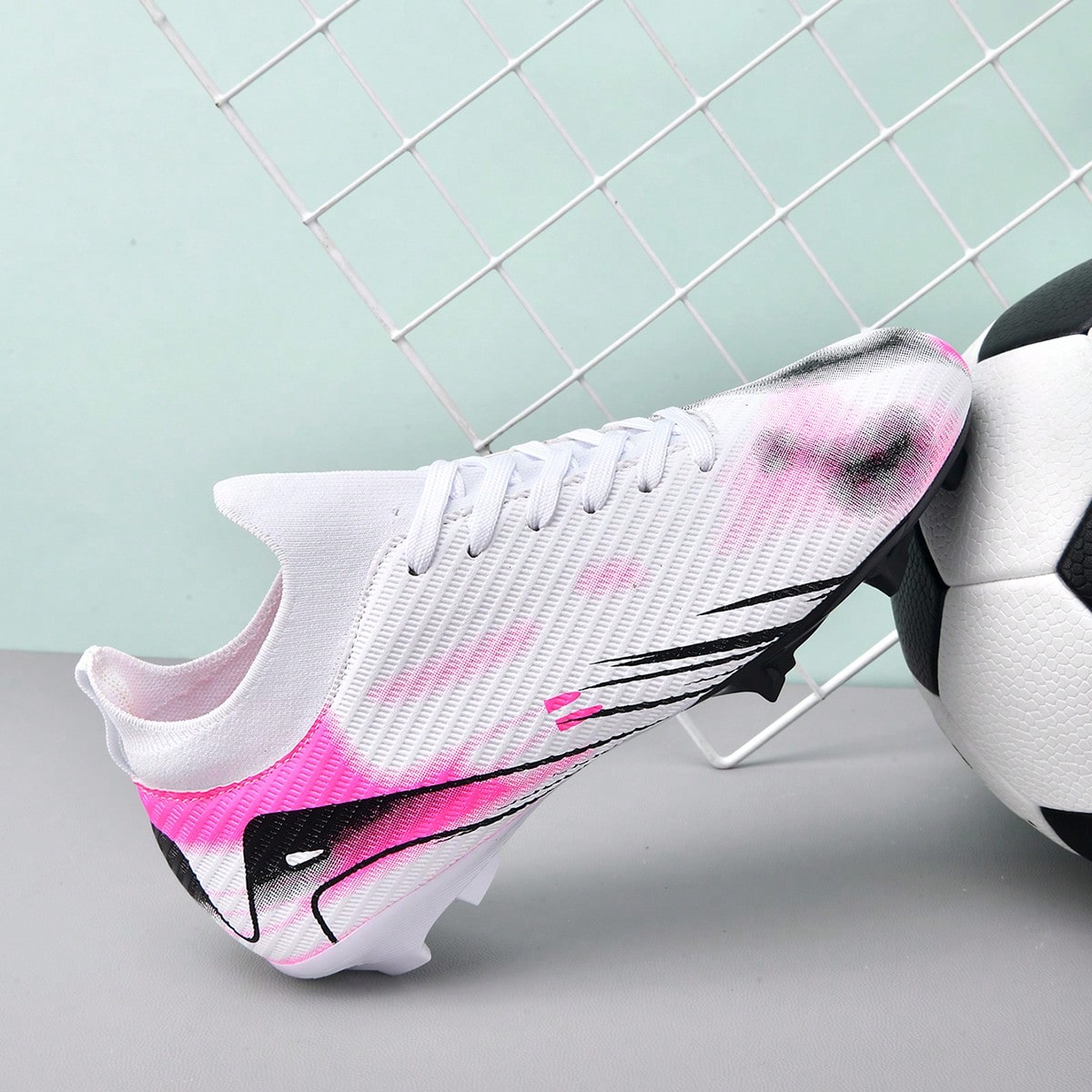 1 Pair Football/Soccer Shoes, Outdoor Sports Shoes For Men, TF Studs, Student & Adult Sizes, Suitable For Artificial Turf & Natural Grass, AG Long Studs, Non-Slip, Comfortable Soccer Shoes, Professio