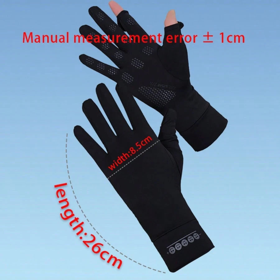 1 Pair Lightweight Anti-UV Fingerless Driving Gloves, Breathable For Summer Cycling, Suitable For Ladies, Gift For Girlfriend/Mother