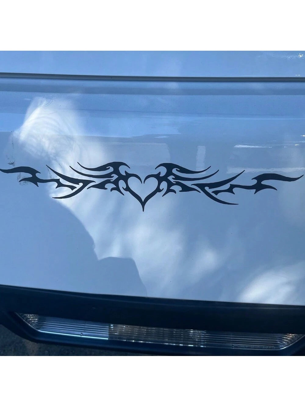 1 Pc Heart Wings Car Bumper Sticker Rear Windshield Decal, Cute Vinyl Y2K Tramp Stamp Decal For Cars, Trucks