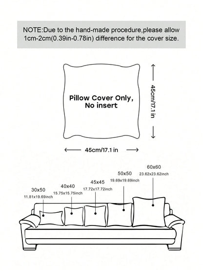 1 Piece, Retro Patchwork Ruffle Edge Pillow Cover, Ambient Flower Cushion Cover, Sofa Bedroom Home Decoration 30 * 50cm/45 * 45cm 3 Optional