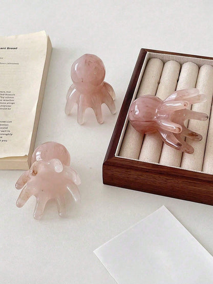 1-Piece Set Of Wide Toothed Comb, Head Massage Comb, Cute Octopus Shape, Resin Material, Round Tooth Design, Comfortable Scalp Massage, Available In Four Colors. Hairdressing Tools, Combs, Hair Brushe