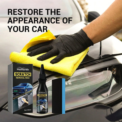 1 SET Car Scratch Repair Paste, Car Scratch Repair Paste Polishing Wax,100ml Car Scratch Remover,Car Paint Scratch Repair Wax, Car Cleaning Kit With Sponge, For Slight Scratches