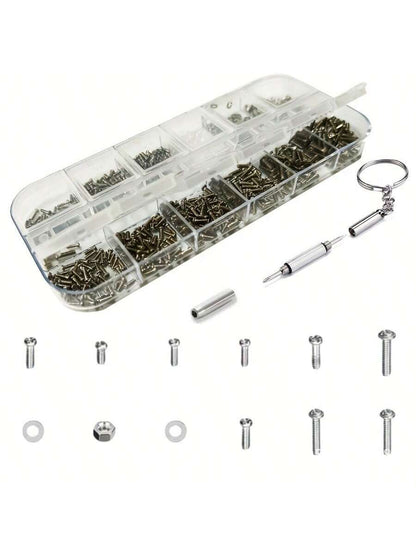 1 Set Eyeglasses Repair Kit, Eyeglass Screws And Screwdriver For Glasses, Sunglass, Jewelry, Spectacles And Watch