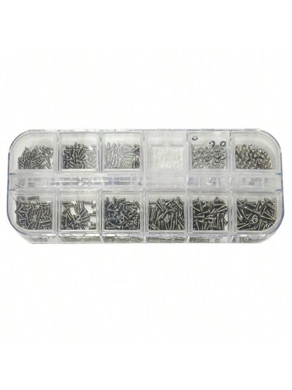 1 Set Eyeglasses Repair Kit, Eyeglass Screws And Screwdriver For Glasses, Sunglass, Jewelry, Spectacles And Watch