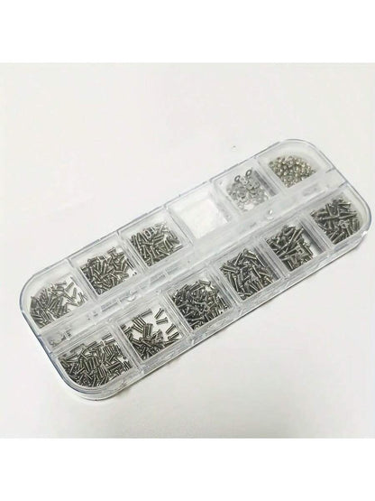 1 Set Eyeglasses Repair Kit, Eyeglass Screws And Screwdriver For Glasses, Sunglass, Jewelry, Spectacles And Watch