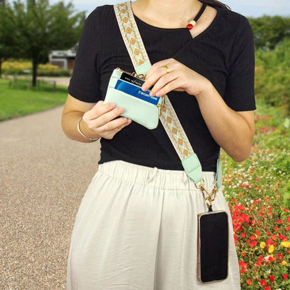 1 Set Phone Accessory Kit, Includes Phone Case Lanyard, Crossbody Phone Charm, Phone Accessory Bag Pendant, Zipper Wallet, Keychain, And Replaceable Shoulder Strap And Adjustable Strap. This Product I