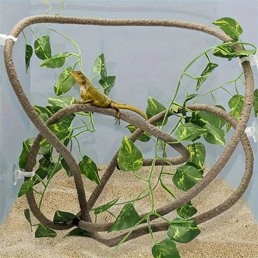 1 Set Reptile Vine, Flexible Jungle Climber, Long Vine Habitat Decoration, Suitable For Climbing, Small Snakes, Chameleons, Lizards, Geckos