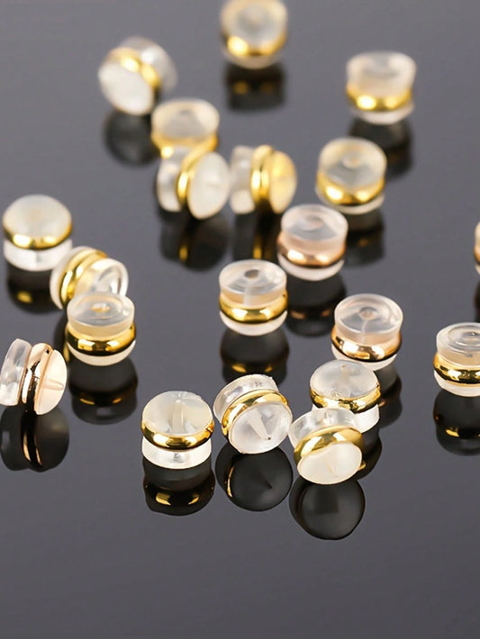 10/20/50pcs Silicone Earring Backs/Stoppers, Suitable For Earrings/Dangle Earrings, Locking Safety Earring Backs, Securely Hold Heavy Earrings, Non-Irritating & Hypoallergenic Soft Transparent Earring