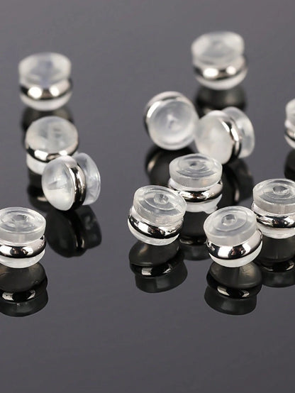 10/20/50pcs Silicone Earring Backs/Stoppers, Suitable For Earrings/Dangle Earrings, Locking Safety Earring Backs, Securely Hold Heavy Earrings, Non-Irritating & Hypoallergenic Soft Transparent Earring